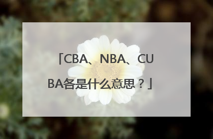 CBA、NBA、CUBA各是什么意思？